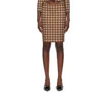 Brown Check Skirt