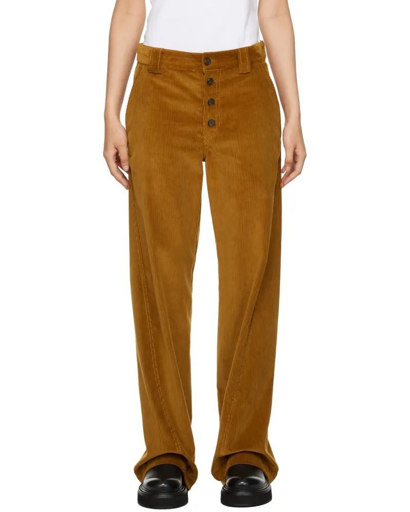 Commission Tan Twisted Trousers Amber