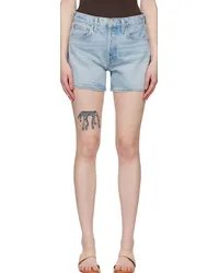 AGOLDE Blue Parker Long Denim Shorts Feud