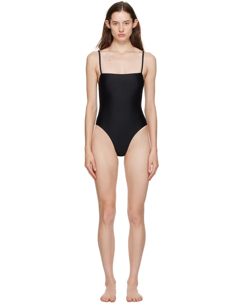 Matteau Black Petit Square One-Piece Swimsuit Black