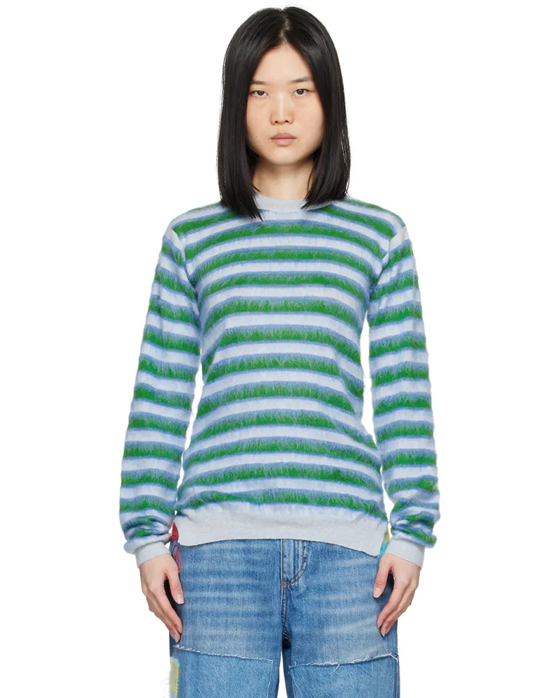 Marni Blue & Green Striped Sweater Rgb21