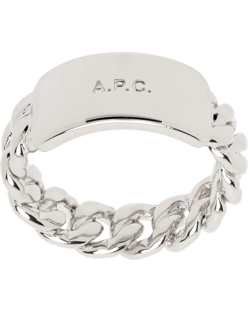 A.P.C. Silver Darwin Ring Rab