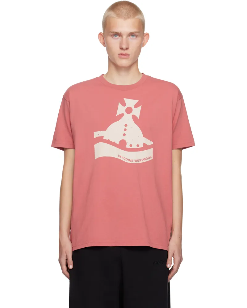 Vivienne Westwood Pink Sunken Orb Classic T-shirt Aw24-g409