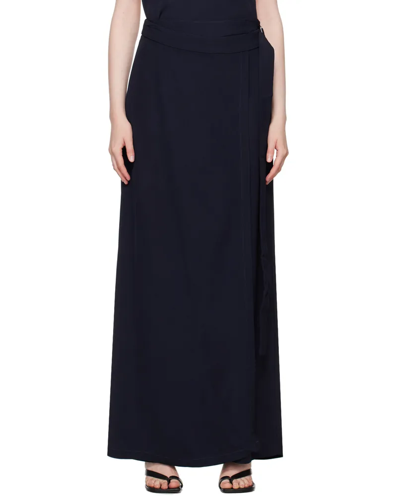 St. Agni Navy Wrap Trousers Inkwell