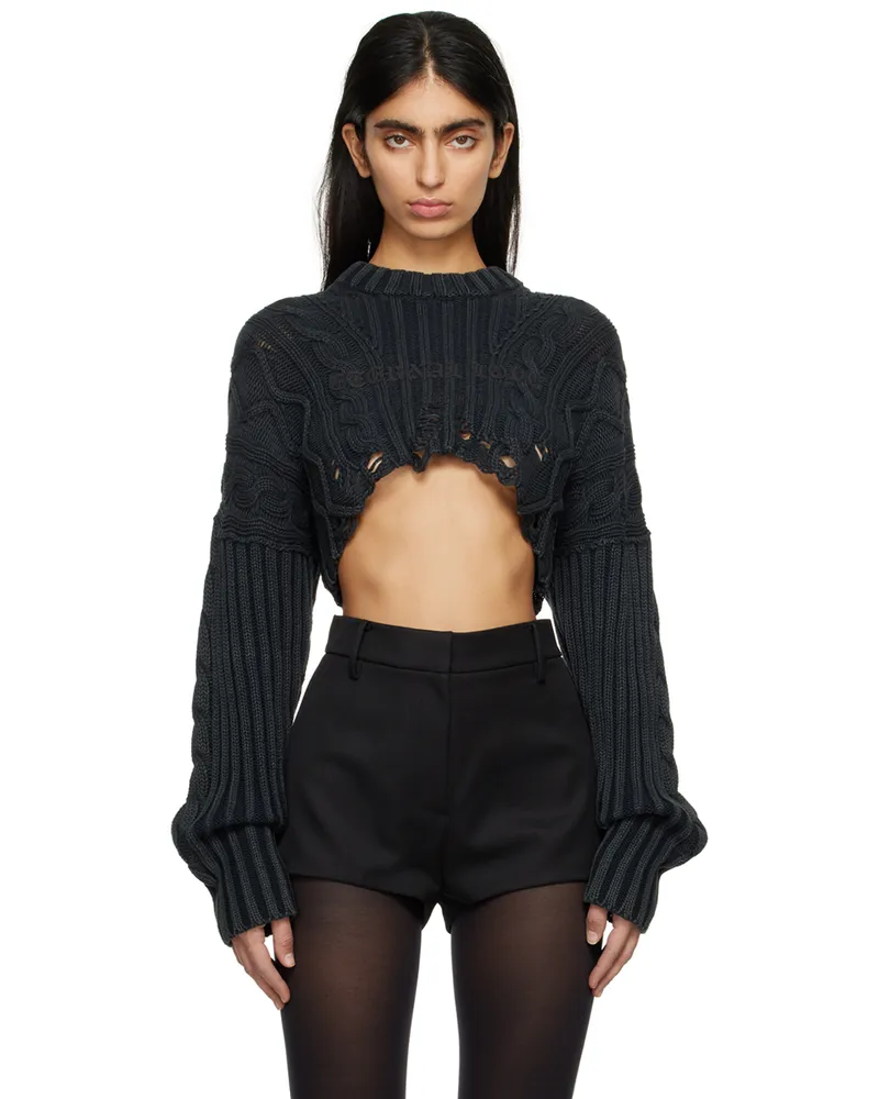 Han Kjøbenhavn Black Distressed Sweater Grey