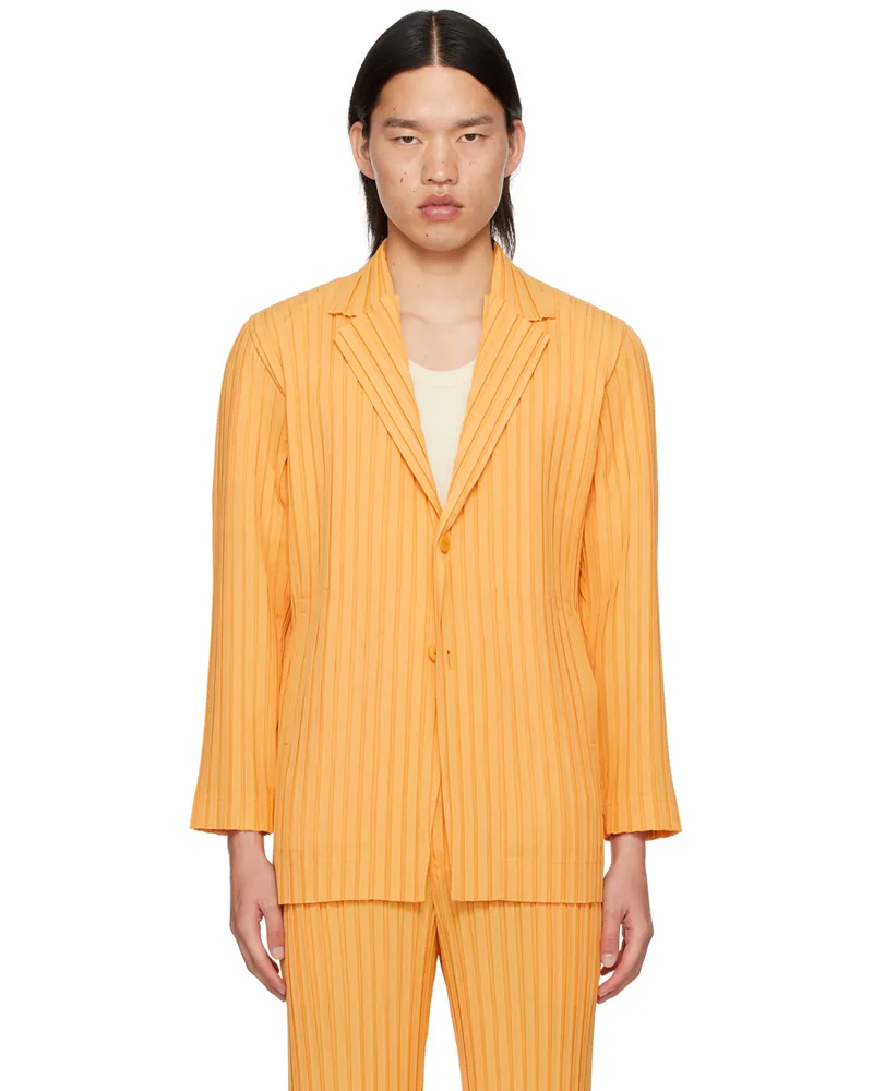 Issey Miyake Orange Box Pleats Ensemble Blazer 33-melon