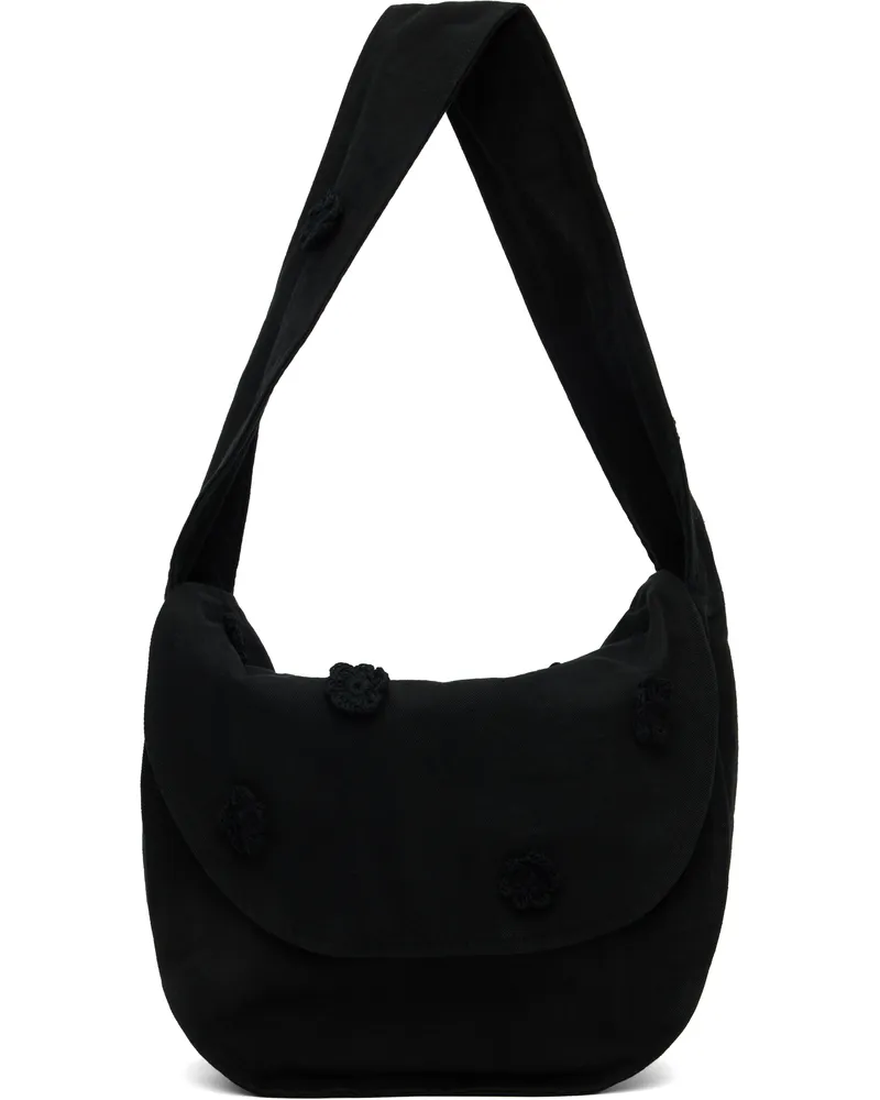 Song For The Mute Black Daisy Messenger Bag Black