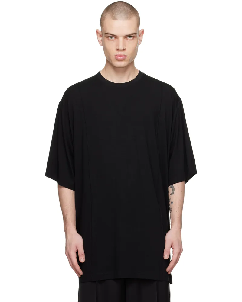 Peter Do Black Oversized Creased T-Shirt Black