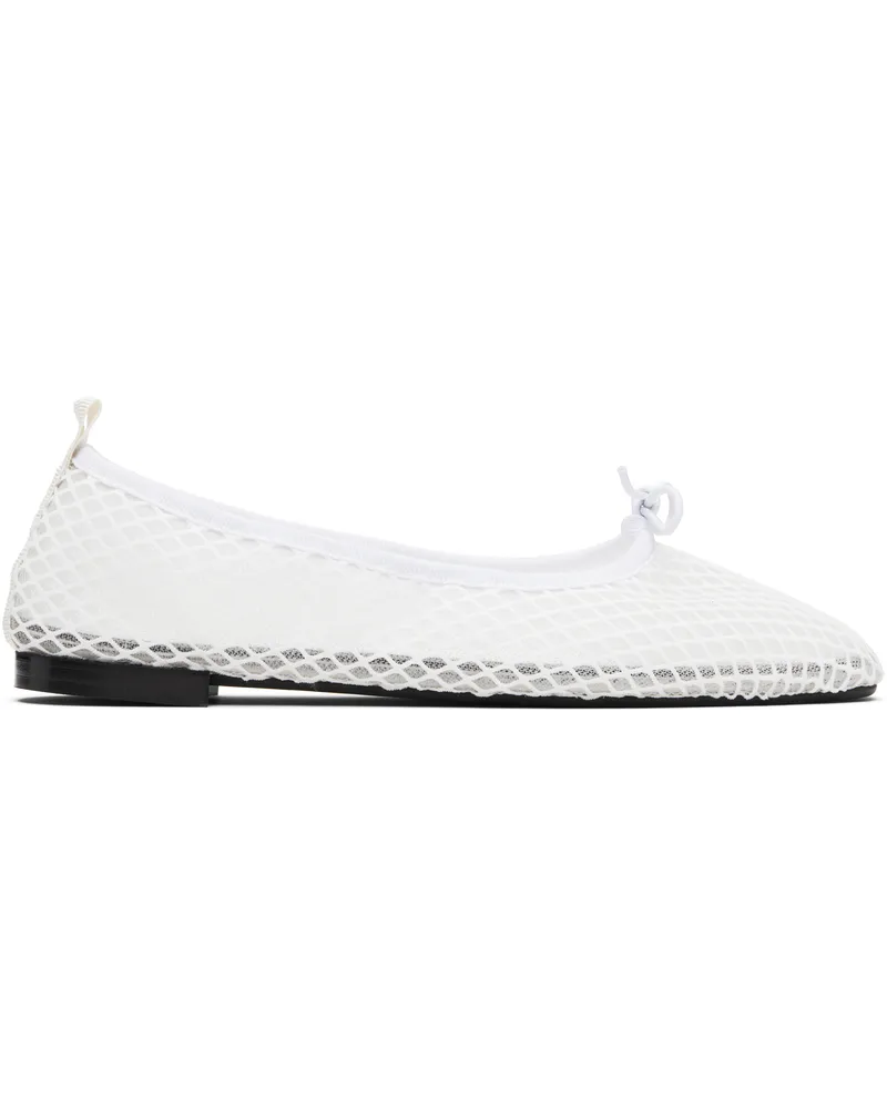 Repetto White Garance Square Toe Ballerina Flats 50