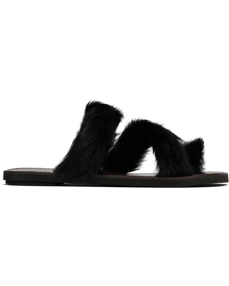 Dries van Noten Black Open Toe Sandals 900