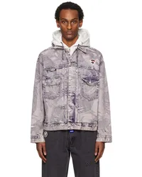 AAPE by A Bathing Ape Beige Lightweight Denim Jacket bei MyBestBrands shoppen