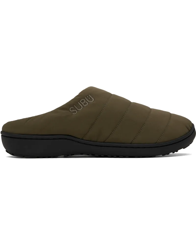 A.P.C. Khaki SUBU Edition F-Line Slippers Jaa