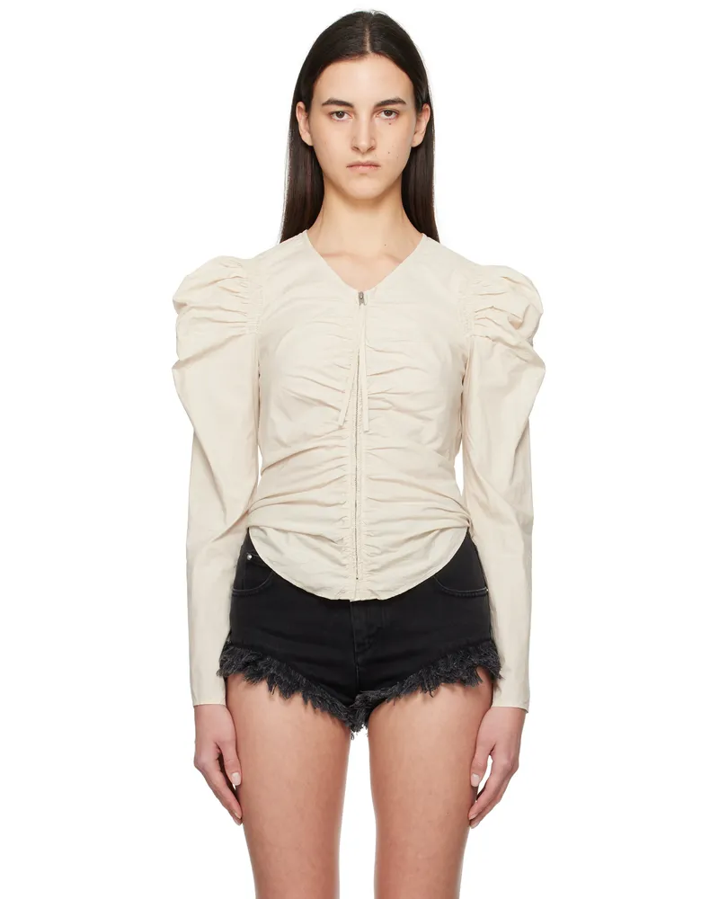 Étoile Isabel Marant Beige Benatea Blouse Ecru