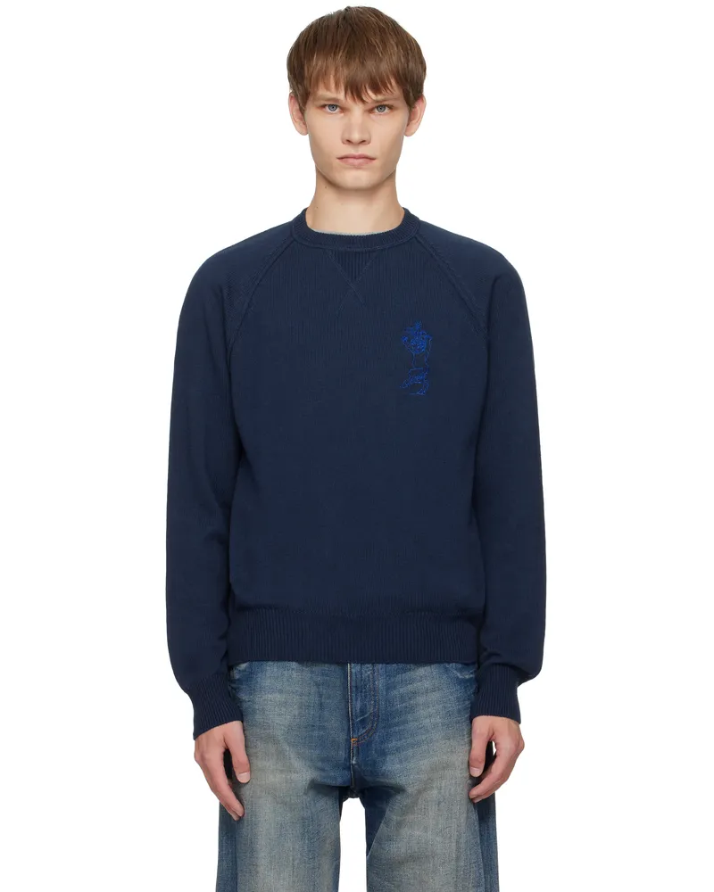Vivienne Westwood Navy Joshua Sweater Aw25-navy