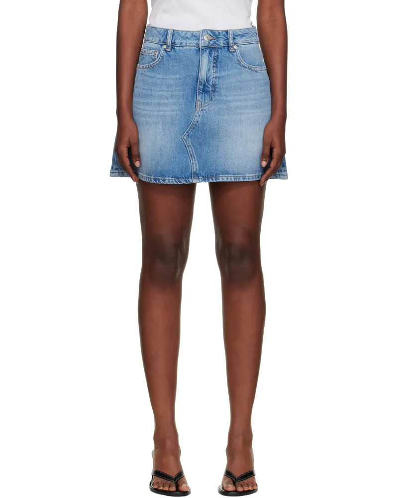Holzweiler Blue A-Line Denim Miniskirt 1352