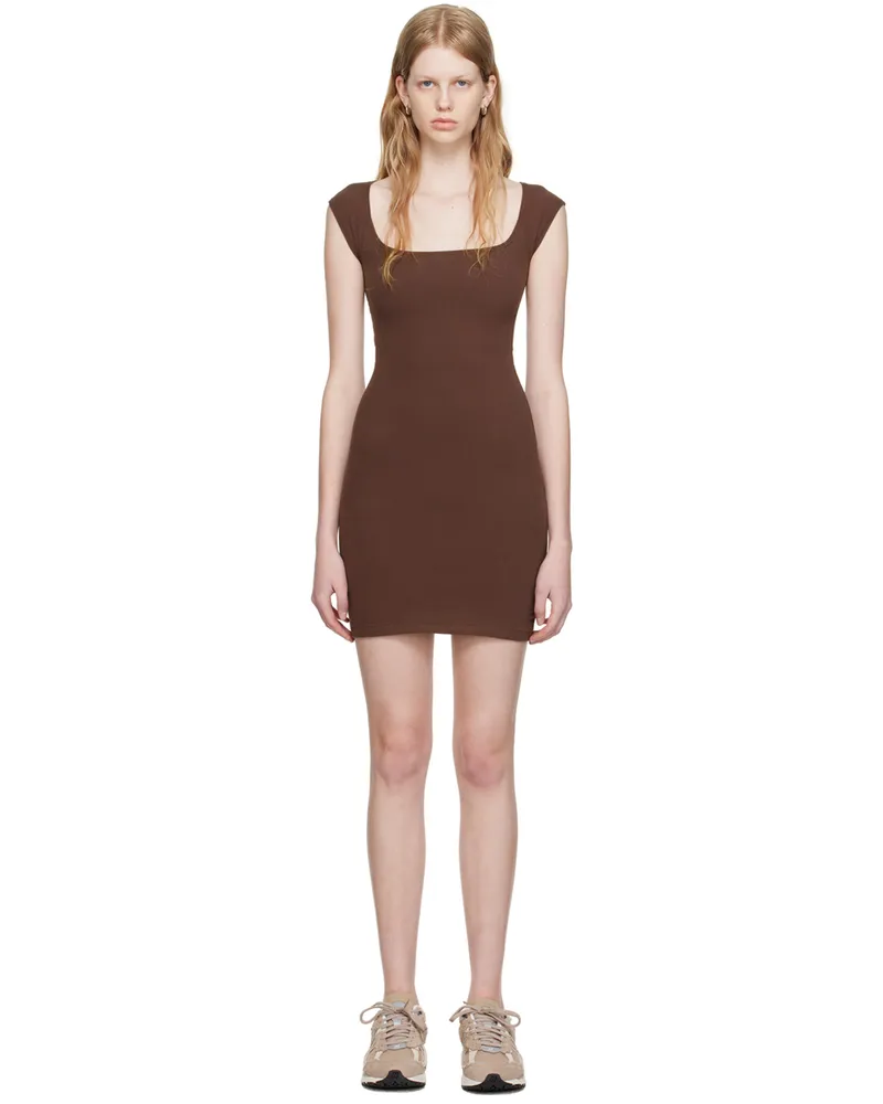 Gil Rodriguez Brown 'El Tigre' Minidress Chocolate