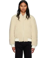 Jacquemus Off-White Le Chouchou 'Le Blouson Pilou' Shearling Jacket Off-white