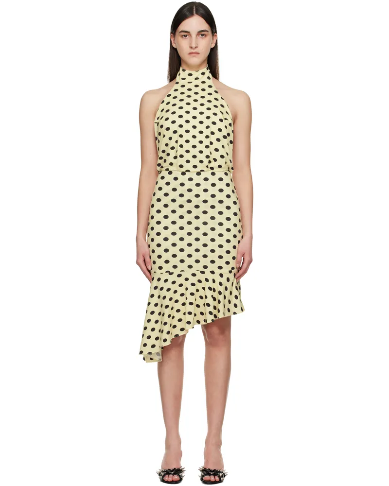 Miaou Yellow & Black Karina Midi Dress Butter