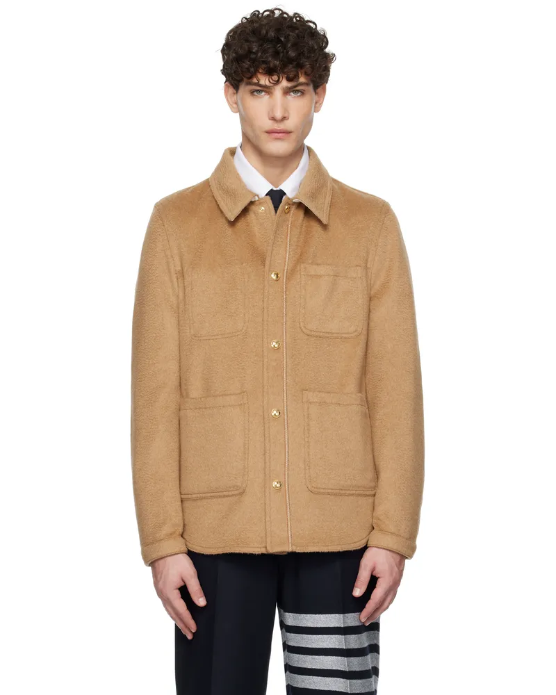 Thom Browne Tan Camel Hair Jacket 275