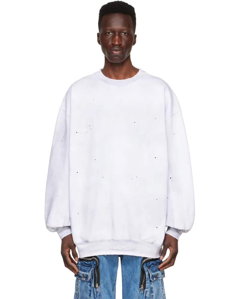 WE 11 DONE White Cotton Sweatshirt White