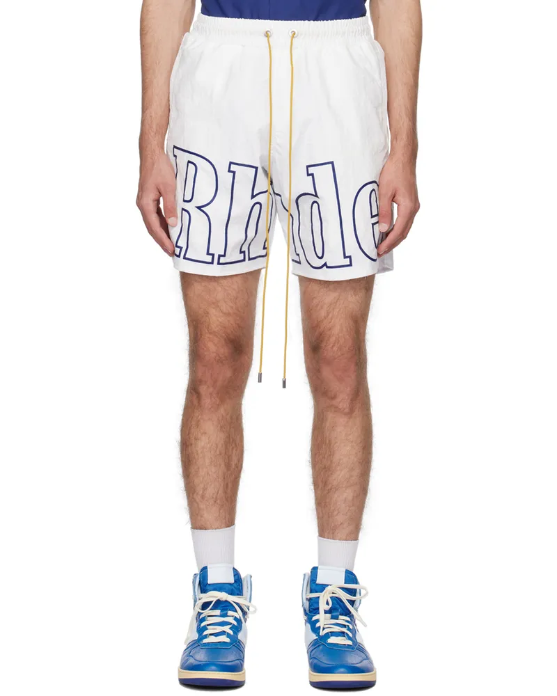 RHUDE White Drawstring Shorts White