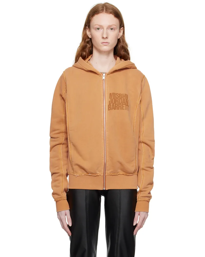 MISBHV SSENSE Exclusive Orange Jordan Barrett Edition Printed Hoodie Burnt