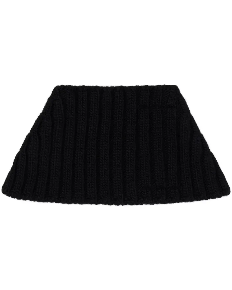 TheSoloIst Black Mock Neck Scarf Black