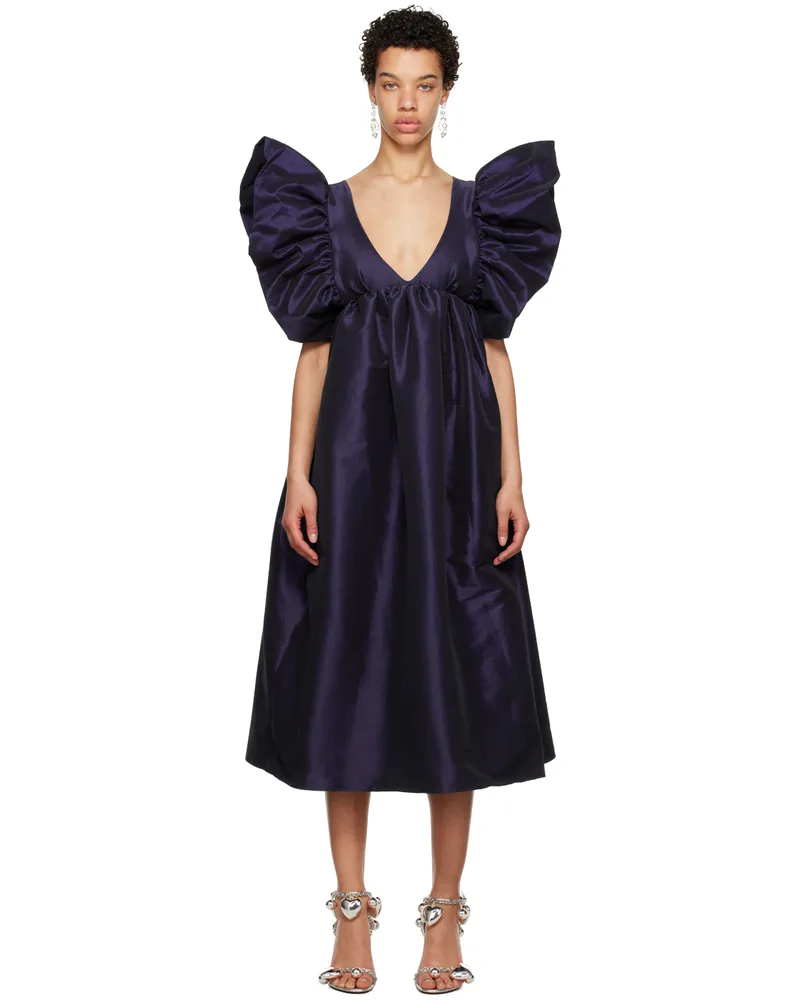 Kika Vargas SSENSE Exclusive Navy Adriana Maxi Dress Navy