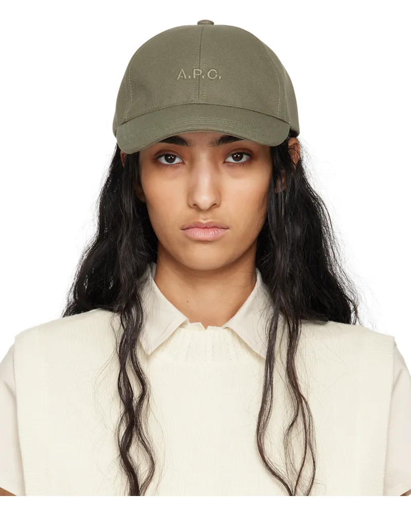 A.P.C. Khaki Charlie Baseball Cap Jac