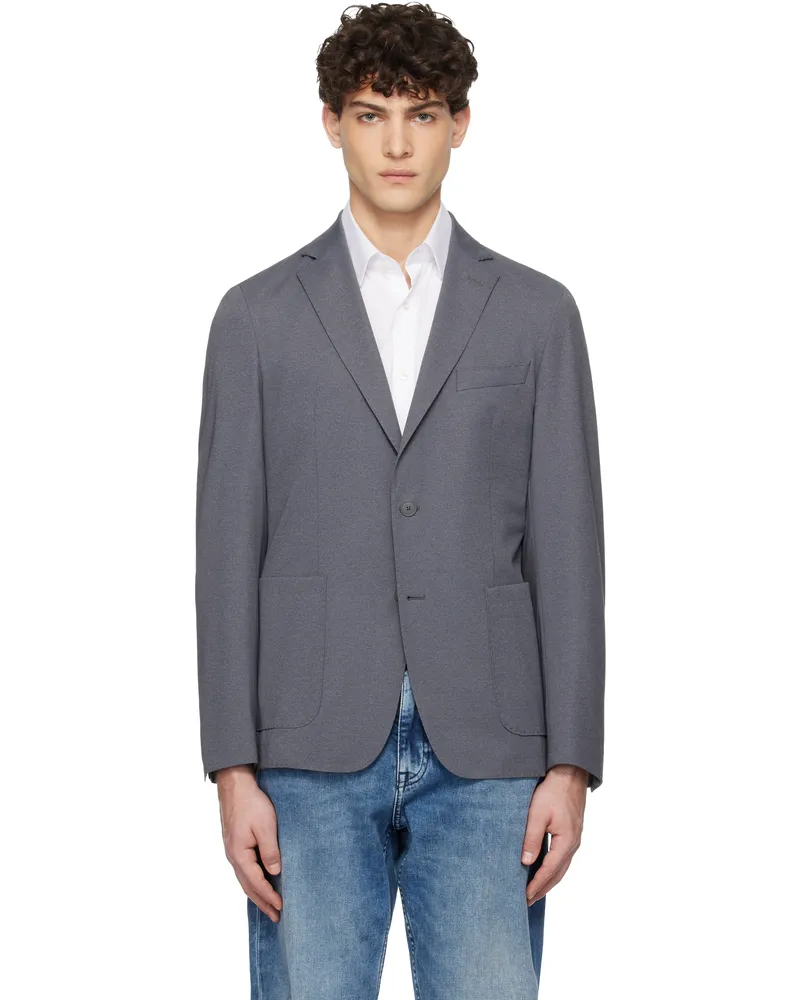 HUGO BOSS Gray Slim Fit Blazer 041-silver