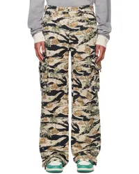 Amiri Beige '' Repeat Palm Baggy M65 Cargo Pants Mojave