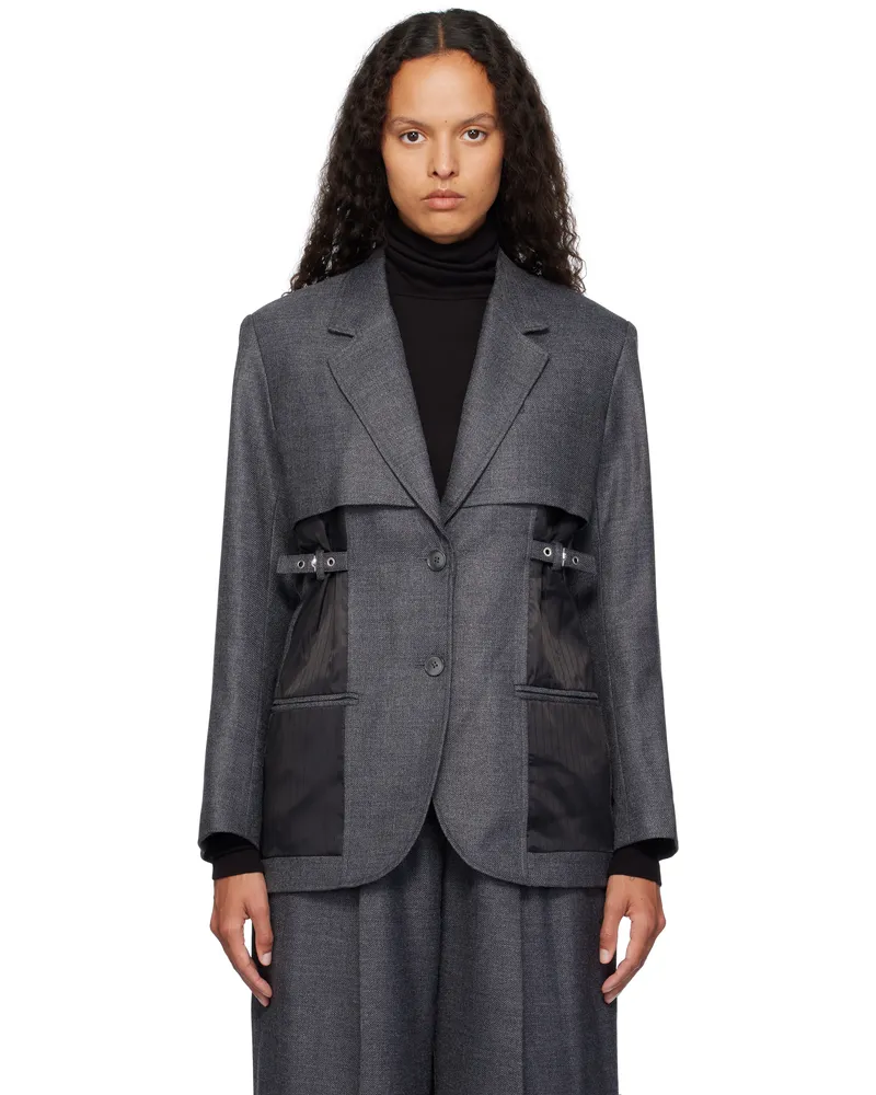 3.1 phillip lim Gray Deconstructed Blazer Gr052