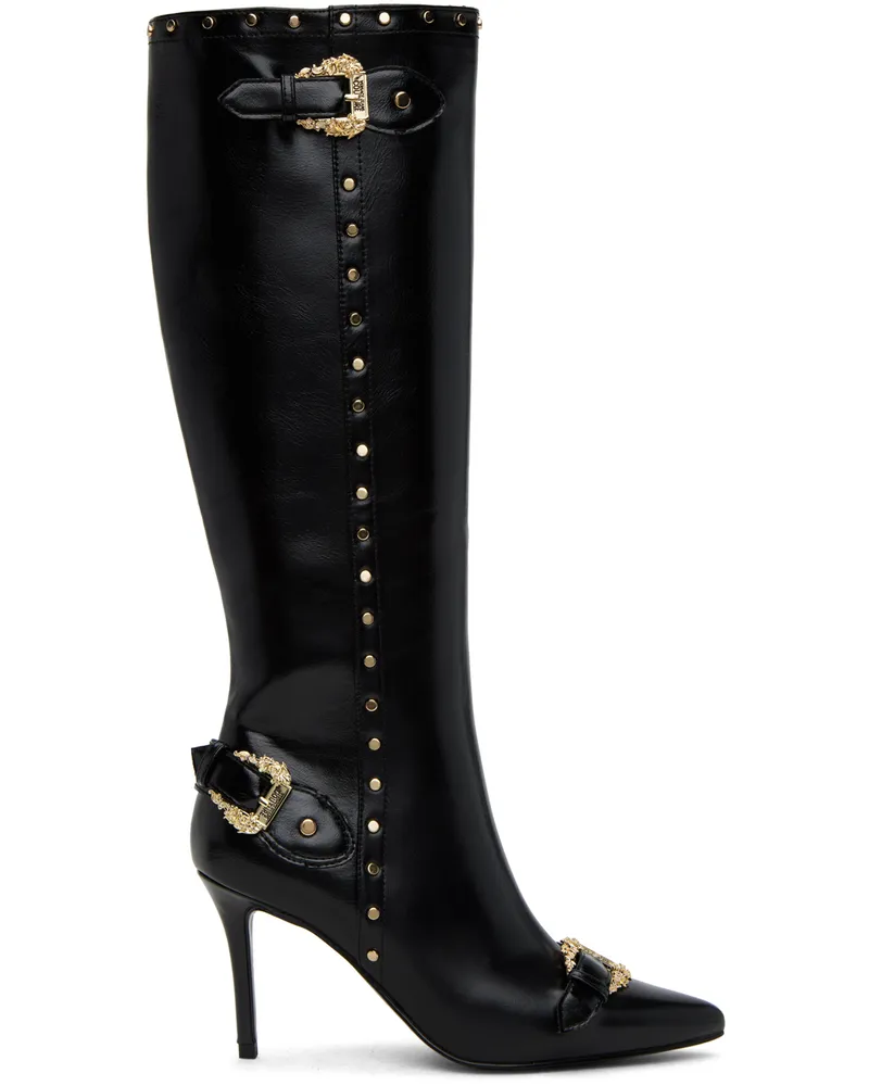 Versace Jeans SSENSE Exclusive Black Hardware Boots E899