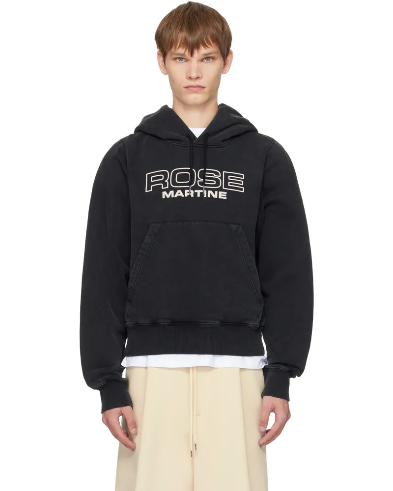 Martine Rose Black Shrunken Hoodie Black