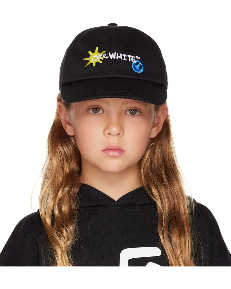 OFF-WHITE Kids Black Graphic Cap Black