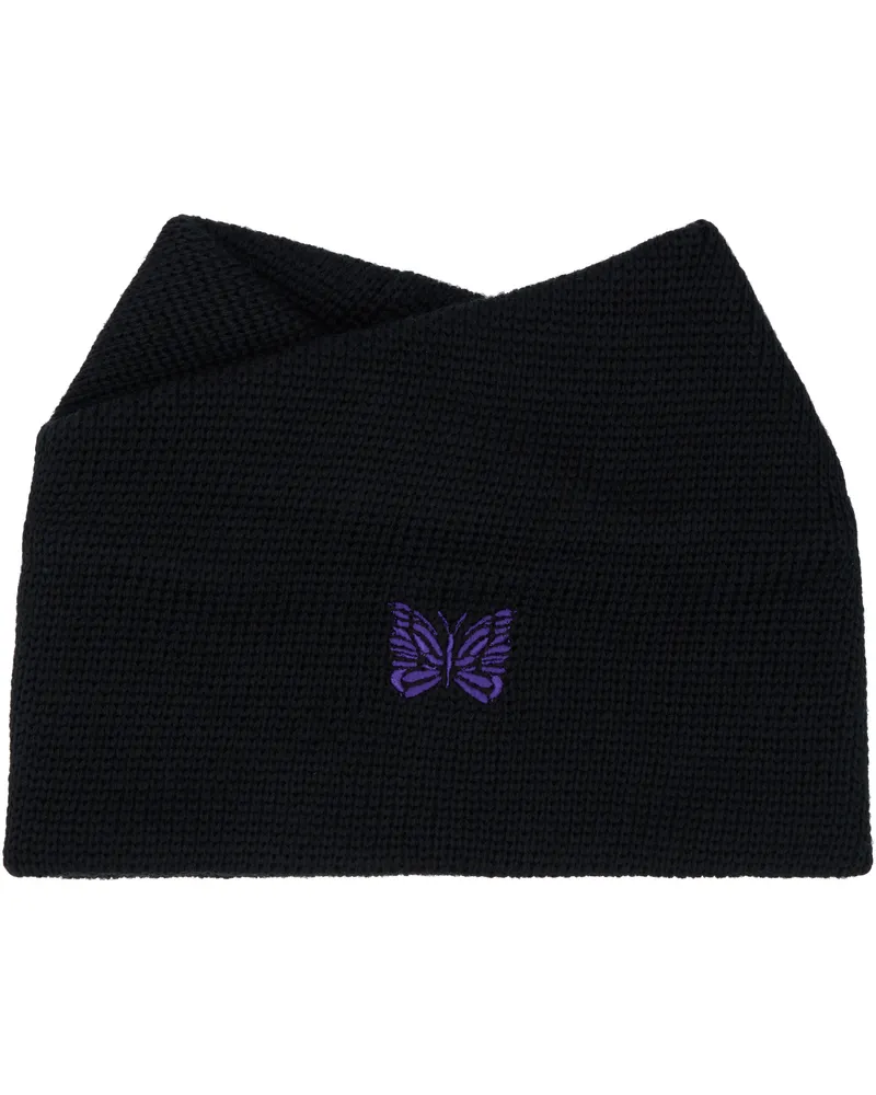 NEEDLES Black Wool Neck Warmer D-black