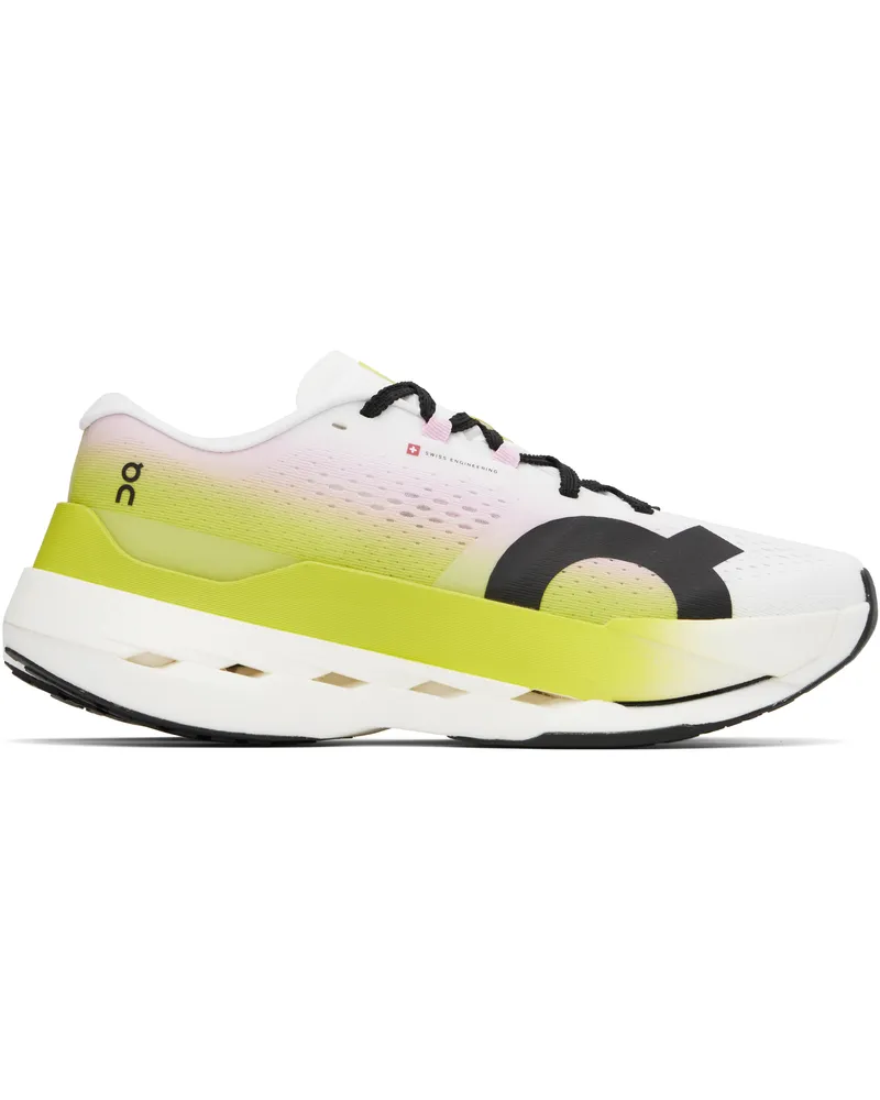 ON White & Green Cloudboom Max Sneakers Lime