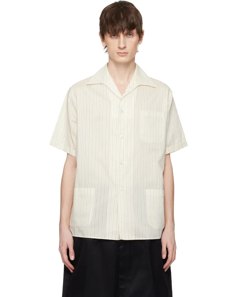 Maison Margiela Beige Short-Sleeved Shirt 001f
