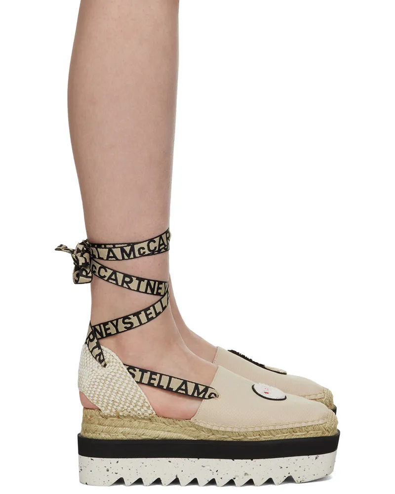 Stella McCartney Beige Gaia Little Black Bunny Espadrilles 9012