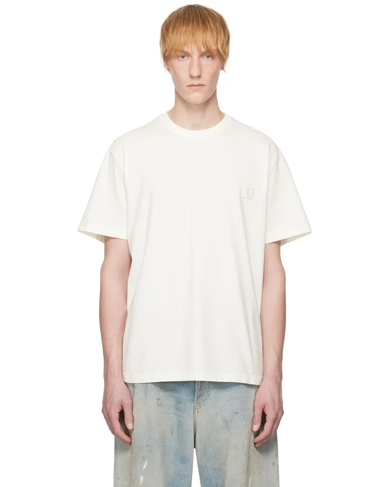 Wooyoungmi Off-White Flower Back Logo T-shirt Ivory761i
