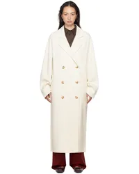 Loulou Studio Off-White Borneo Coat Ivory