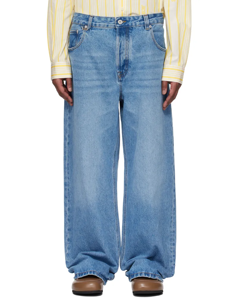 Jacquemus Blue 'The wide de-Nîmes' Jeans 33c