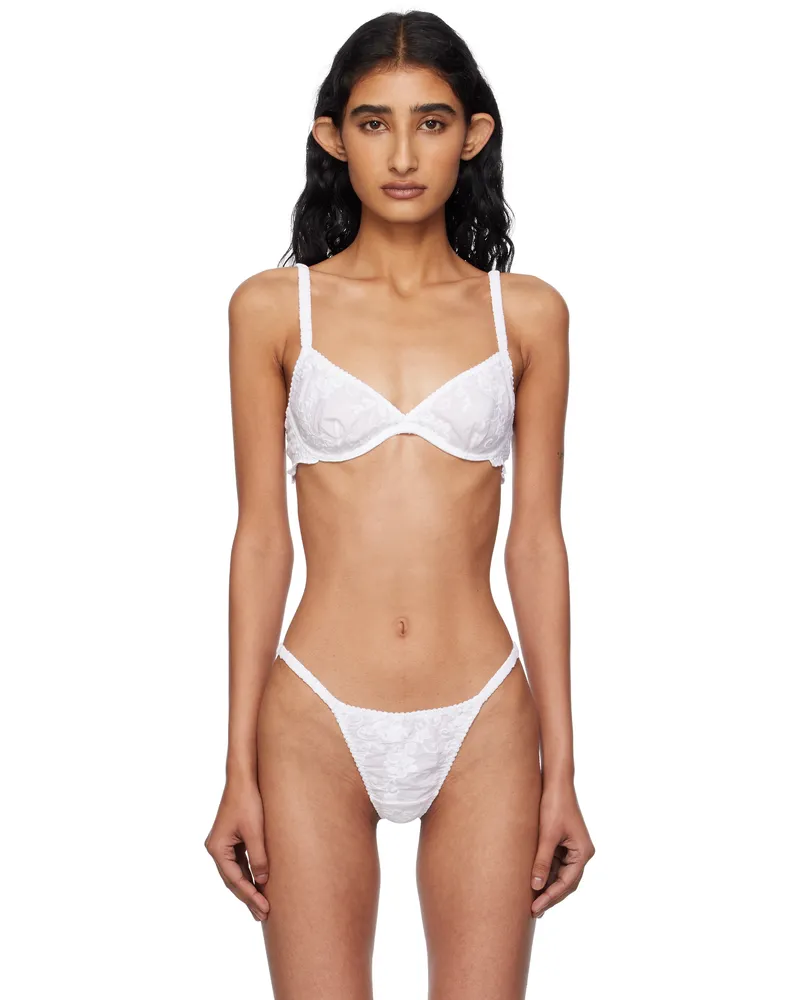 Fruity Booty White Broderie Bra White
