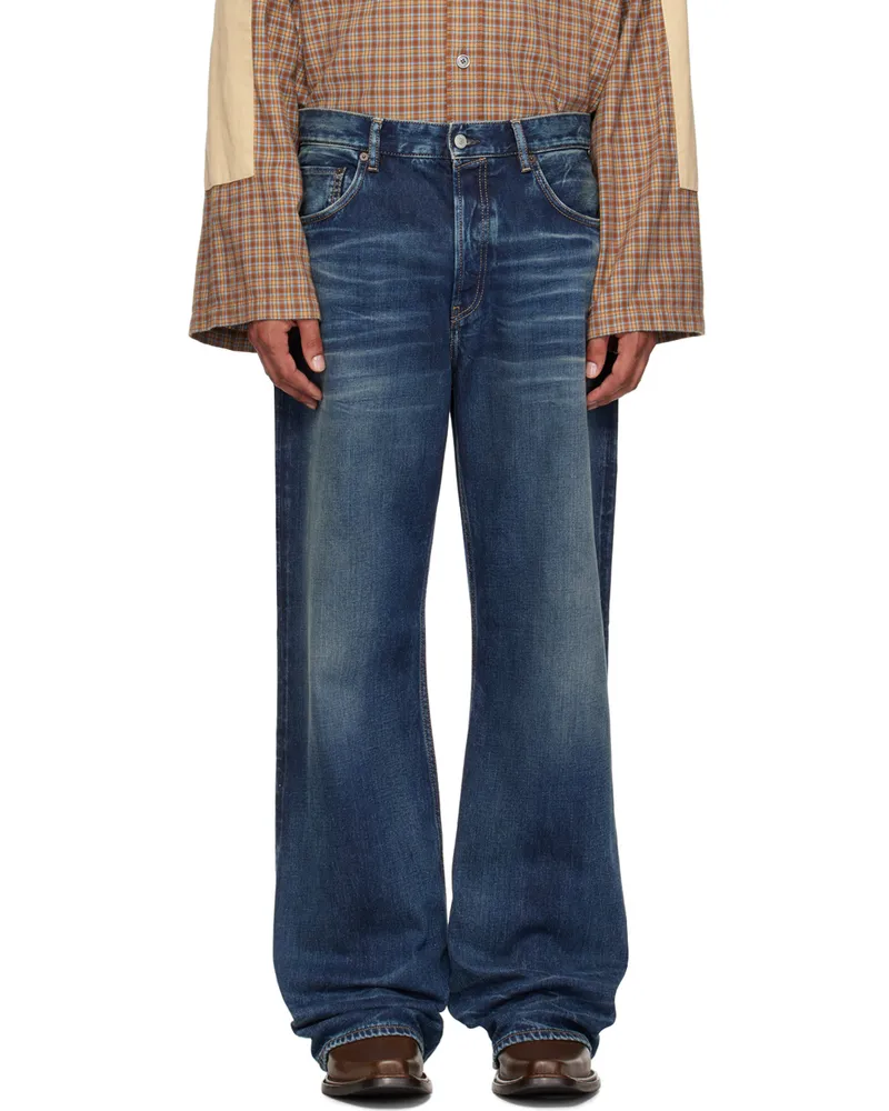 Acne Studios Blue Wide-Leg Jeans 863