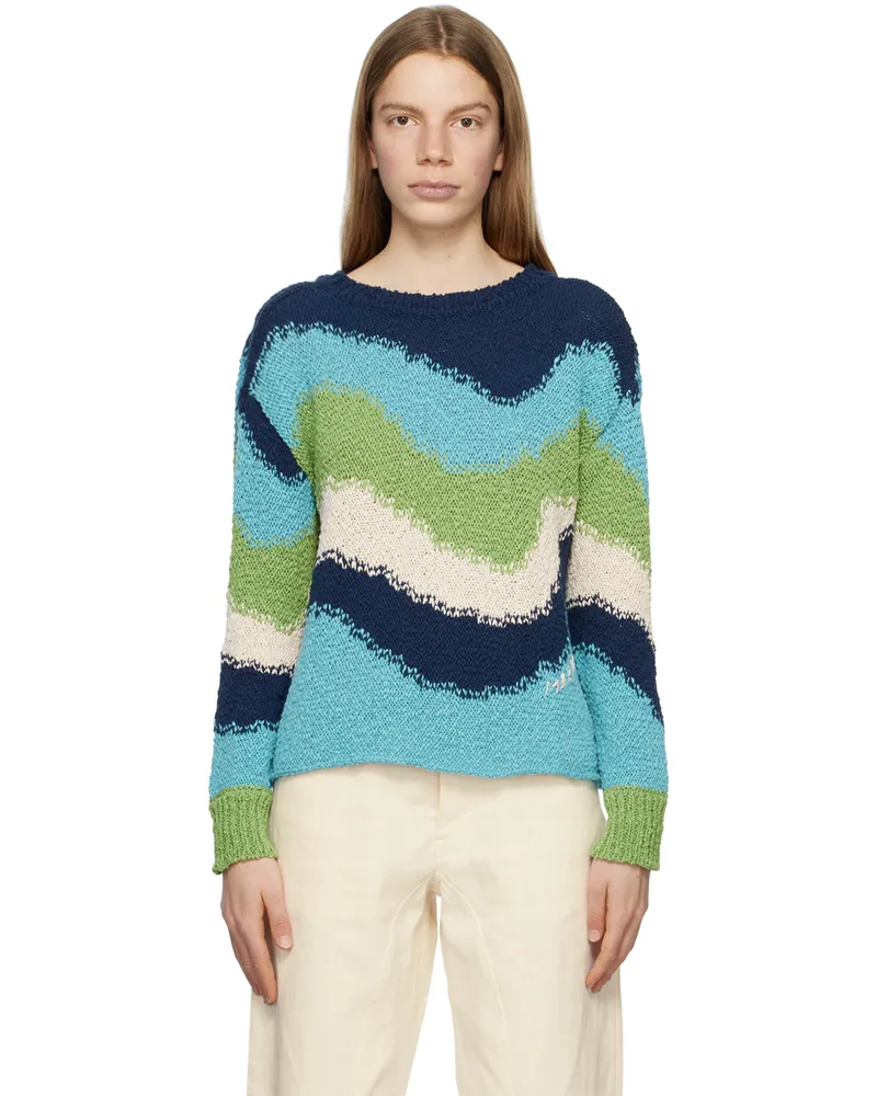 Marni Blue Embroidered Sweater Web39