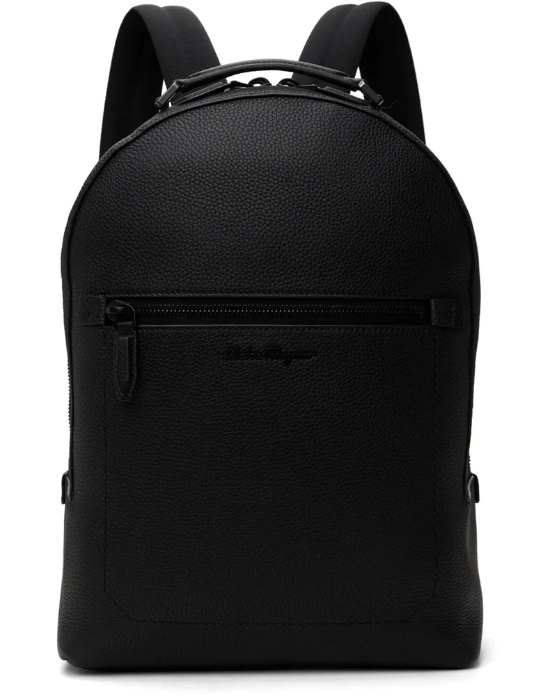 Ferragamo Black Firenze Backpack Nero