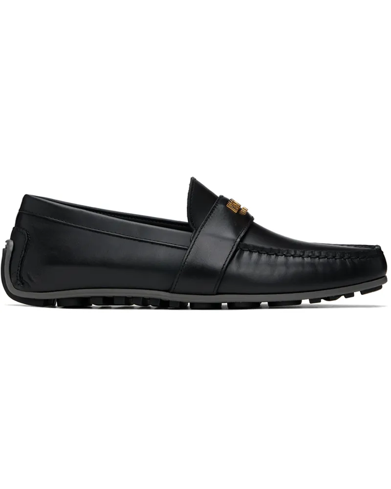 Moschino Black Logo Loafers 000