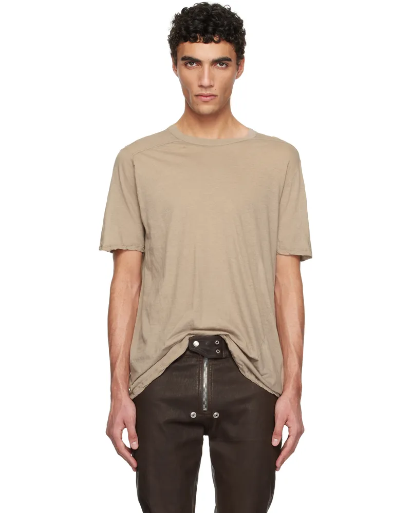 Rick Owens Taupe Hollywood Level T-shirt 64