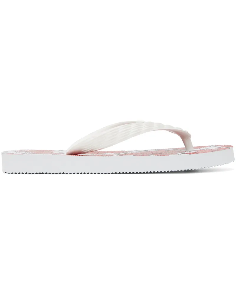 TAO White & Red Graphic Flip Flops 1