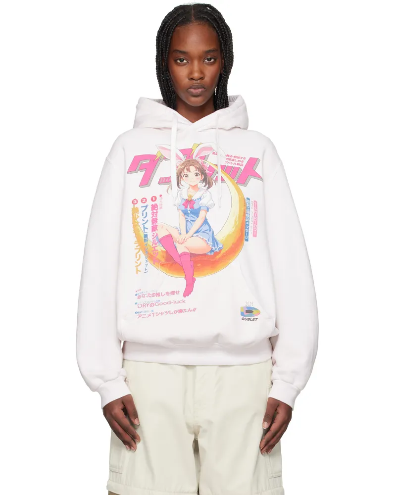 Doublet Off-White Anime Print Hoodie Rabbit